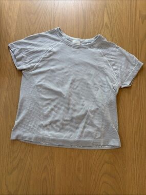 Athleta Girl Black and White Striped T-Shirt
